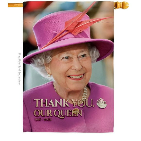 USA Decoration H180318-BO 28 x 40 in. Thank You Our Queen Sweet Life Sympathy Double-Sided Decorative Vertical House Flag for Decoration Banner Garden Yard Gift