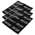 thumbnail image 1 of COOPHYA 3 Sheets Hand Soap Labels Waterproof Black Rectangular for Bathroom Amenities, 1 of 8