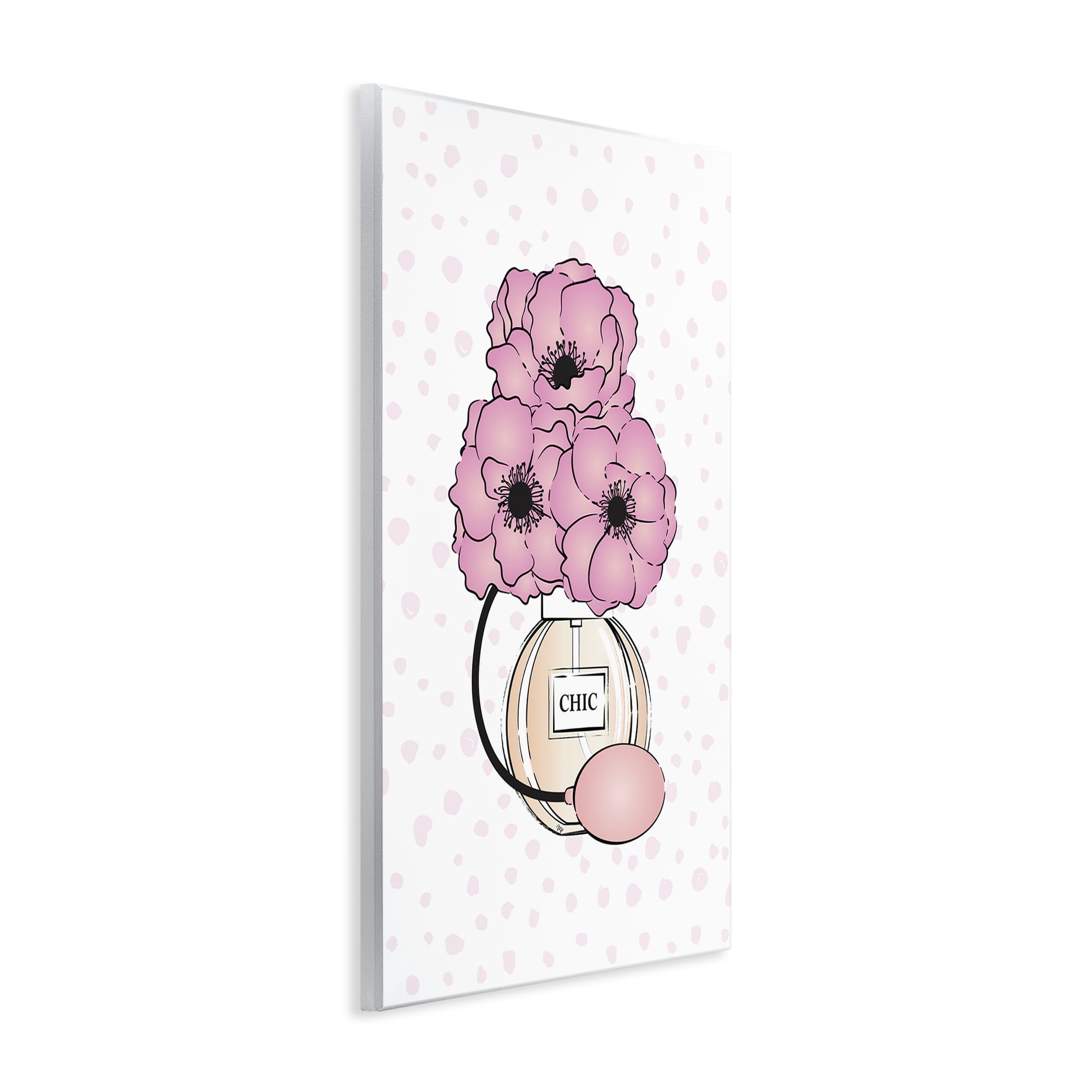 Stupell Industries Dotted Floral Perfume Fashion Painting Unframed Art Print Wall Art, 13 x 19