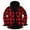 [1] Red, variant on Mens Flannel Hoodie Shirt Thick Warm Fleece Lined Plaid Drawstring Button Down Hooded Jacket for Men Fall Winter Casual Stylish Coats with Pocket