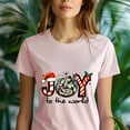 thumbnail image 5 of Graphic T-Shirt Joy to The World Nativity Scene Design for Women, White, Size M, 5 of 6