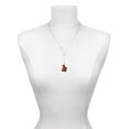 thumbnail image 3 of Delight Jewelry Resin Brown Pony Silver tone Elegant Infinity Lariat Necklace, 3 of 4