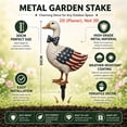 thumbnail image 4 of 4th of July Decoration Metal Yard Stake, 12" Outdoor Garden Decor Rustproof Metal Ornament for Patio Front Porch Flag Memorial Day Veterans Day Holiday Decorations, 4 of 9