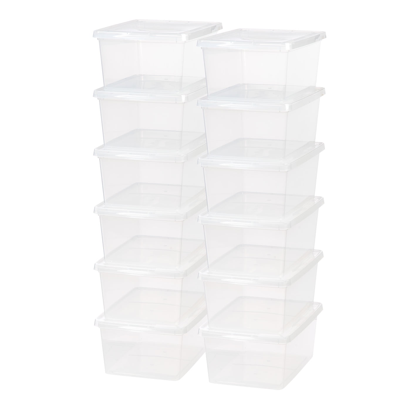 IRIS 17 Quart Clear Storage Box, Set of 12