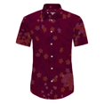thumbnail image 1 of Camisas s Para Hombre De Vestir Camisas estampadas para hombre, camisas de playa con botones de manga corta para hombre (Pink, L), 1 of 7