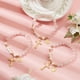 thumbnail image 3 of 12 pulseras de rosario de cuarzo rosa con cuentas turquesas, pulsera elástica para mujer, joyería hecha a mano con oración de fe., 3 of 7