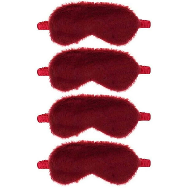 máscaras de felpa para dormir, suaves y cómodas, con los ojos vendados, para regalo de fiesta de pijamas, regalos de fiesta de cumpleaños, tela sedosa en la parte posterior, acogedora, esponjosa y