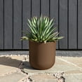 thumbnail image 3 of Veradek Pure Series Kona 10" Plastic Planter - Espresso, 3 of 8