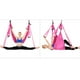 thumbnail image 5 of Hamaca de yoga aérea con mosquetón para fitness, pilates y gimnasia para adultos. Gris, 5 of 8