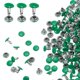 thumbnail image 1 of Uxcell 100 juegos de remaches de cuero de doble tapa 6x6mm para cinturones de tela y decoración, verde, 1 of 7