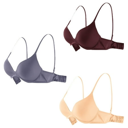 

Miyanuby Women s Easy Does It Underarm Smoothing with Seamless Stretch Wireless Lightly Lined Comfort Bra 3 Packs 34/75AB