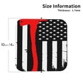 thumbnail image 2 of Honeii Firefighters USA Flag print Leather Coaster Set of 4, ideal for safeguarding your furniture from drinks spills and effortless cleanup-Square, 2 of 6