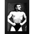 thumbnail image 2 of Vintage Muscle Men 17x24 Black Modern Framed Museum Art Print Titled - Bodybuilder with Thumbs Tucked in Belt, 2 of 5