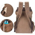 thumbnail image 3 of CAILDANL Leather Backpack for Men, Waxed Canvas Shoulder Rucksack Carry-On Travel Backpack, 3 of 9