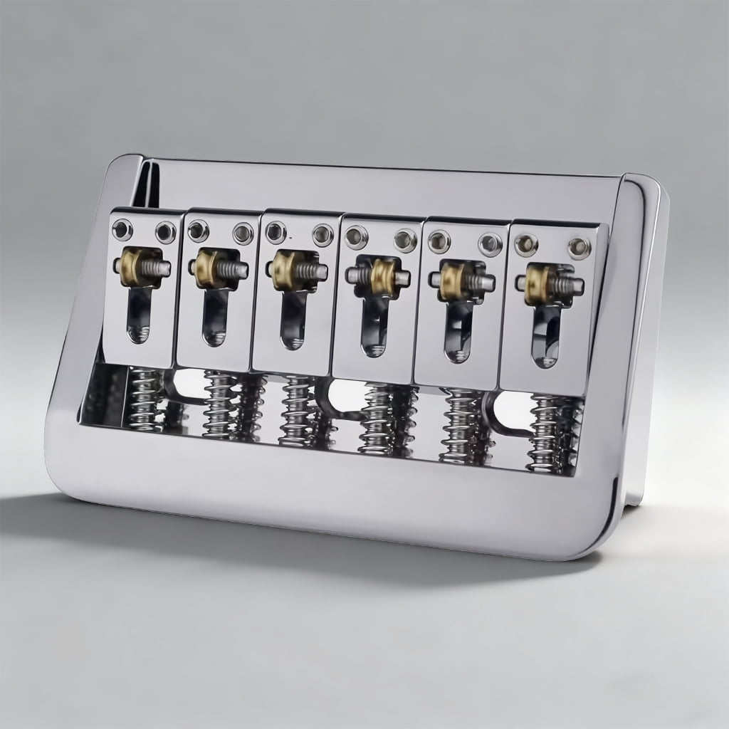 Metal Guitar Bridge Metal Texture for 6 String Electric Guitars Adjustable 10.5mm String Spacing Easy Installation