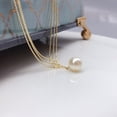 thumbnail image 4 of Pendentif Collier Perle Blanche Plaqué Or 18K pour Femmes, Collier Perle Élégant, 4 of 5