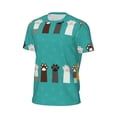 thumbnail image 6 of Wukai Cute Cat Paw And Dog Print Men's Short-Sleeved Mesh T-Shirt,Quick-Dry Short Sleeve Workout T-Shirt-XX-Large, 6 of 8