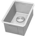 thumbnail image 3 of Ruvati USA RVH7116 16 x 18 in. Undermount Bar Prep 16 Gauge Rounded Corners Stainless Steel Single Bowl Kitchen Sink, 3 of 7