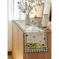 thumbnail image 5 of Table Runner 48 Inches Long for Kitchen Dining, Sunflowers Dresser Scarf Farmhouse, Dining Table Decorations for Wedding/Parties, Spring Farmhouse Vintage Truck Leaf Black Plaid 13 x 48 In, 5 of 8