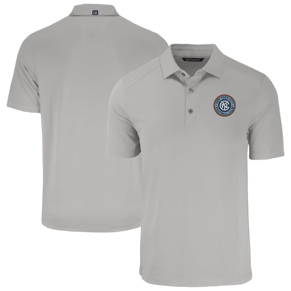 Men's Cutter & Buck Gray New York City FC Forge Eco Stretch Recycled Polo