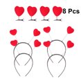 thumbnail image 3 of Set de 8 piezas de diademas y pinzas para el cabello con forma de corazón, accesorios para el cabello para fiestas, vacaciones y festivales (4 diademas, 4 pinzas)., 3 of 7