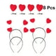 thumbnail image 3 of Set de 8 piezas de diademas y pinzas para el cabello con forma de corazón, accesorios para el cabello para fiestas, vacaciones y festivales (4 diademas, 4 pinzas)., 3 of 7