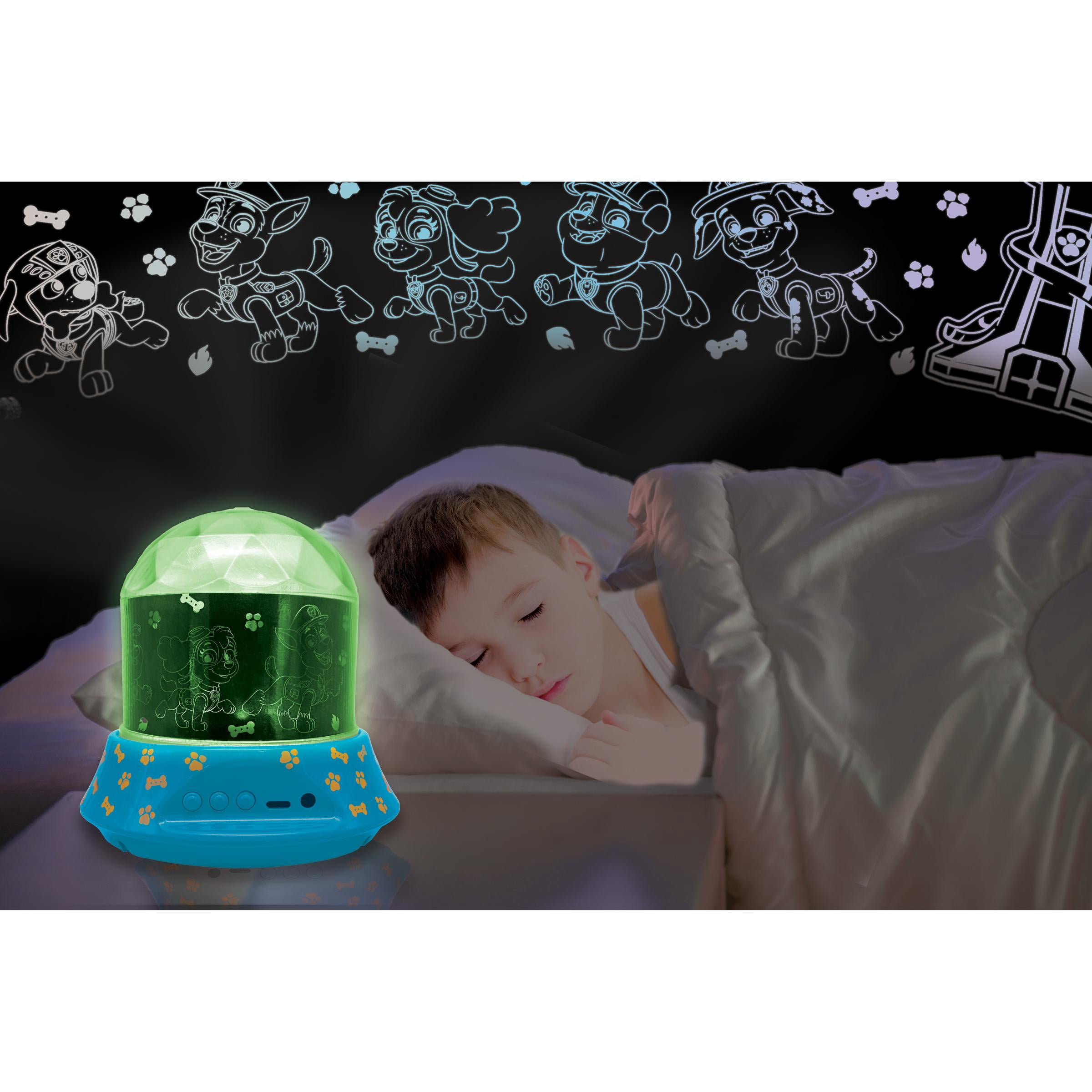 Lexibook, Paw Patrol, Nightlight with Speaker, Projections of the Paw Patrol Universe, Kaleidoscopic Lights on the Ceiling, Speaker with Auxiliary Plug, Rechargeable
