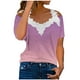 thumbnail image 1 of Blusa superior sexy de manga corta con retazos de encaje con cuello en V de verano para mujer OAVQHLG3B Store  lin121212, 1 of 4