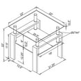 thumbnail image 3 of Dyer 1-shelf Square Glass Top Side End Table Black, 3 of 3