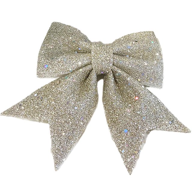 2/10Pcs Flashing Big Bow Christmas Tree Ornaments Christmas Decoration