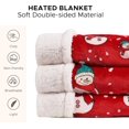 thumbnail image 3 of TEMOGU-Electric Heated Blanket Full Size 72"x84" - Christmas Snowman,4 Heat Settings,10H Auto Shut Off, Soft Flannel Material, Machine Washable,Snowman, 3 of 4