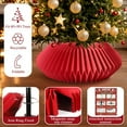 thumbnail image 6 of Honeycomb Christmas Tree Collar, Foldable Paper Christmas Tree Ring Modern Tree Base Cover Basket Skirt Collars for Artificial Trees Christmas Holiday Home Decoration (Red), 6 of 6