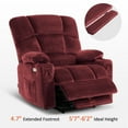 thumbnail image 6 of MCombo Oversized Dual Motor Power Lift Recliner with 27.2'' Extra Wide Seat for Big Tall Elderly, Fabric R7688 (Burgundy, Large-Wide), 6 of 11
