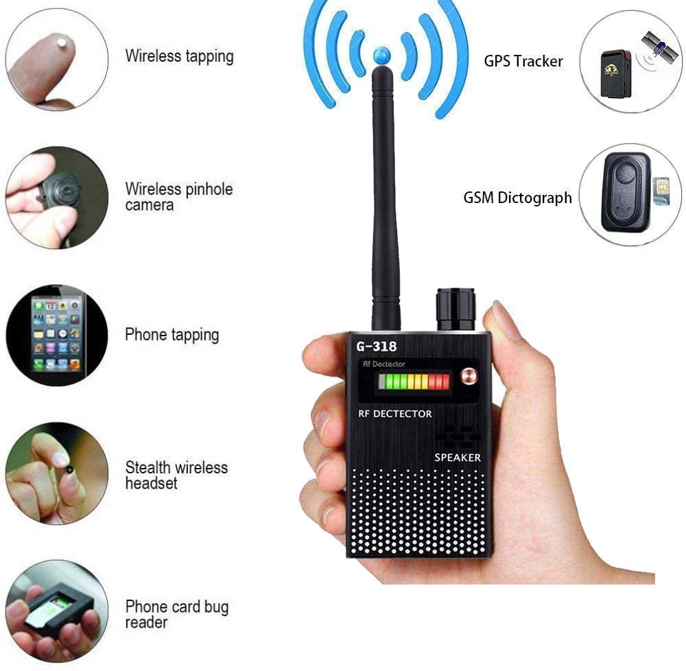 G318 RF Bug Detector,Detect Wide Range Radio GPS Frequency,High