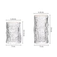 thumbnail image 2 of Bark Pattern Embossed Stemless Water Cups, Clear Textured Drinking Glasses for Juice Milk Beer, 2 of 6