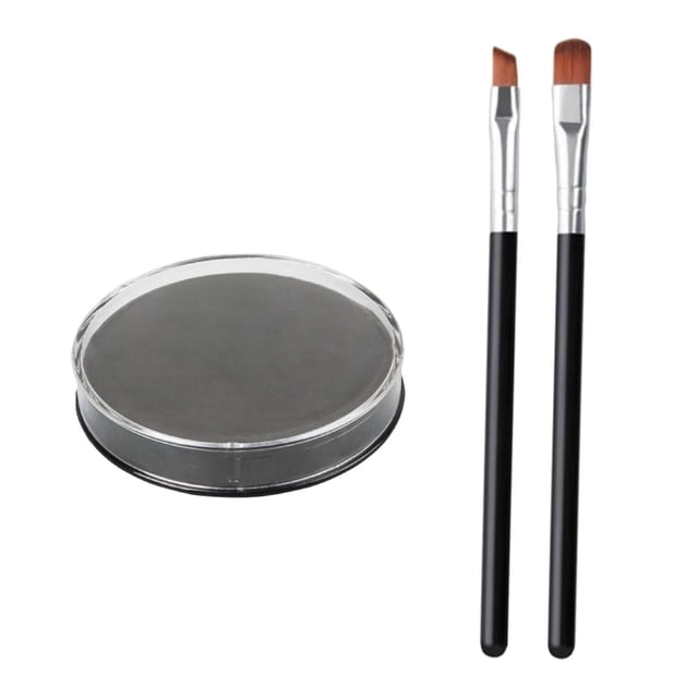 de pintura facial 30G con dos pinceles para fiestas de cumpleaños, de Halloween Negro Zulema Pinceles de maquillaje