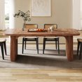 thumbnail image 4 of Farmhouse Dining Table for 4-6 People, 62-Inch Modern Kitchen Table with Double Robust Pedestal, 4 of 5