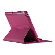 Speck FitFolio - Flip cover for tablet - vegan leather - fuchsia pink, raisin purple - for Apple iPad (3rd generation); iPad 2; iPad with Retina display (4th generation)