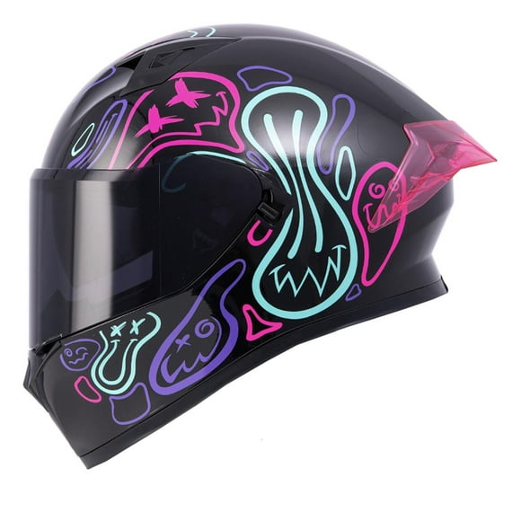 Casco Roda Course Negro Rosa Ghost Mica Humo Cerrado Svs negro L