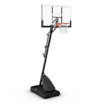 Spalding 54-Inch Portable Basketball Hoop with Shatter-Proof Polycarbonate Backboard, Adjustable ExactaHeight System & Pro Slam Rim-Outdoor Play