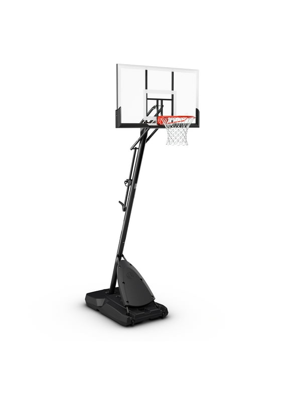 Spalding 54 inch Shatter-proof Polycarbonate Exacta Height Portable Basketball Hoop System