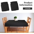 thumbnail image 2 of shiyou-2 Pack 34 x 34 Inch Square Fitted Tablecloth Cocktail Table Covers Card Table Cover Elastic Spandex Stretchable Folding Tablecloths for Kitchen Home Picnic Outdoor Party Tables Black, 2 of 4
