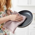 thumbnail image 5 of REGALWOVEN 3 Pack 100% Cotton Waffle Weave Cleaning Cloths, Fringed Edge Dish Towels Coffee 14" x 14", 5 of 7