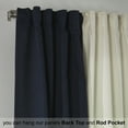 thumbnail image 3 of 3S Brother's Solid Combined Mix and Match 4 Panels Curtains with 2 Color Combination Velvet Look Hanging Back Tap & Rod Pocket Bedroom Office Windows Luxury Home Decoration 28"x84" Cream-Royal Blue, 3 of 7