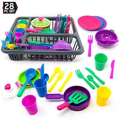 Big Mo's Toys Pretend Play Dishes Playset Little Chef Set Kids