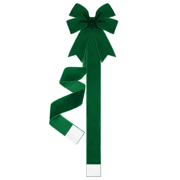 BinKFF Red Velvet Christmas Cabinet Ribbons Bows for Kitchen 78.7 Inch Large Christmas Door Ribbon Cabinet Bows for Gifts Xmas Tree Home Wall Furniture Party Decorations