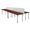 Cherry & Chrome, variant on 60 x 24 in. Kee Benching System with Privacy Divider, Cherry & Black