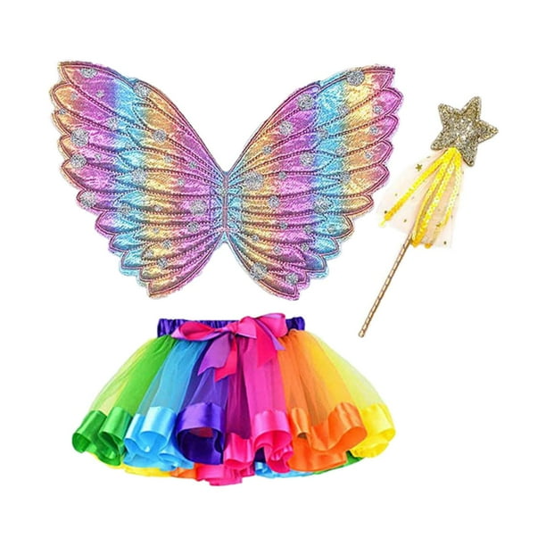 Disfraz de mariposa para ninas Nino Varita Ropa Cosplay de para Halloween de imaginacion navidena roja Macarena Disfraz de ala de hada Walmart en linea