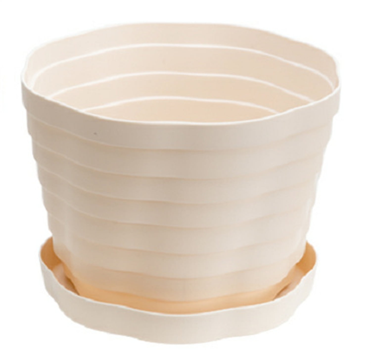 3 Pack Large Plastic Planters,Indoor Flower Plant Pots,Flower Seedlings Nursery Pot/Planter with Pallet, Plant Pots with Drainage Holes and Saucers,Plastic Flower Pots Seed Starting Pots for Plants
