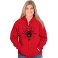 thumbnail image 4 of Spirit Animal Honeybee Symbolic Womens Plus Size Graphic Zipper Hoodie Brisco Brands 2X, 4 of 5